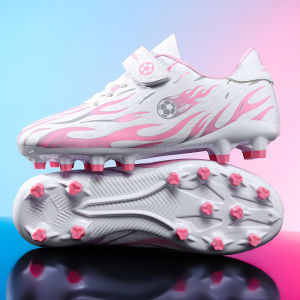 Kids Youth Soccer Shoes Boys Girls Football Cleats Velcro TF FG Training Sneakers Non-Slip Grass Artificial Grass Sport Boots