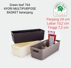 Green leaf 764 AYORI MULTIPURPOSE BASKET keranjang persegi panjang serbaguna / keranjang parcel / keranjang premium