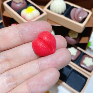 Chocolate Valentine Miniature Model Scene Props Resin Accessories DIY Cream Gel House Dollhouse Simulation Game Collectible