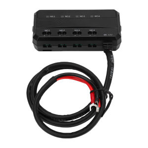 Motorcycle Fuse Box 20A Low Profile Terminal Block with LED Indicator 4 Circuits Battery Relay for Cars ATVs UTVs