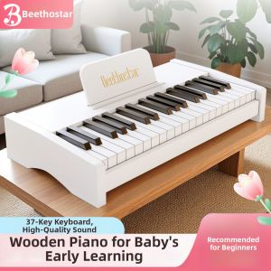 BEETHOSTAR | Wooden Kids Beginner Electronic Piano 37 Keys