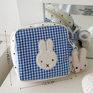 Miffy | Miffy Rabbit Cute Compact Portable Small Menstrual Bag Makeup Travel Outing Storage Bag Miscellaneous Zipper Pouch for Women