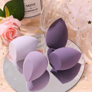 4Pcs/Set Dry and Wet Dual-Use Makeup Sponge Kit Egg Shaped Makeup Puff Suitable for Beginners