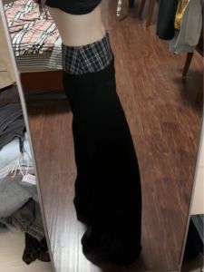 Quần Ống Rộng Kẻ Sọc Dài Đến Sàn Cỡ Lớn Cho Nữ Quần Ống Rộng Thường Ngày Thiết Kế Quần Ống Rộng Thoải Mái Quần Dài