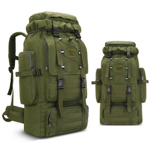 SCIONE | 80L Ba Lô Cắm Trại Cỡ Lớn Dành Cho Nam Giới Đi Bộ Leo Núi Túi Leo Núi Với Hệ Thống Molle Hệ Thống Molle Ngoài Trời Chiến Thuật Ba Lô Du Lịch Hành Lý Đeo Vai