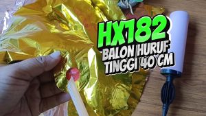 HX182 Balon Foil Huruf Abjad Nama Happy Birthday Letter 16 inch 40 cm (harga per huruf)