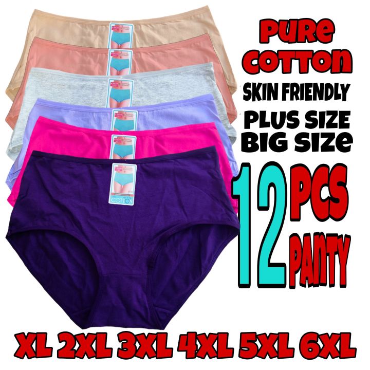 12pcs Plus Size Pull Panty For Women Fit From 3XL 4XL 5XL 6XL