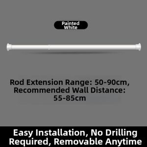 WEVOLA | Adjustable Bathroom Curtain Rod Multi-purpose Pole