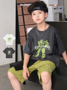zosee | Áo Thun T-Shirt Dáng Mech Cho Bé Trai Tay Ngắn Cảm Giác Mát Lạnh