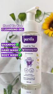 𝐏𝐔𝐑𝐄𝐋𝐀 Head To Toe Cleansing Gel 100ml Sabun Shampo Mandi Anak Bayi Newborn