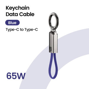 Keychain USB Type C Data Cord PD65W USB C to Type C Cable  3A Fast Charging 10CM Short Cable Type C For iPhone 15 Xiaomi Samsung