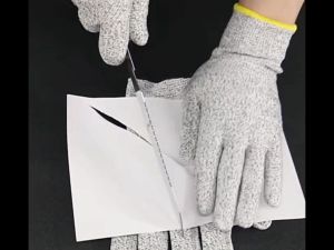Class 5 anti-cut PU rubber cutting gloves Cut resistant gloves Protective gloves Glued anti-stab anti-scratch anti-cutting gloves