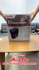 ACETEC CC201 Paper Shredder with Cross Cut Type 21L Bin & 220mm Entry Width