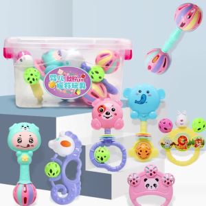 YEGBONG | 1/7PCS Newborn Sensory Teether Baby Development Games Baby Rattles Toys Educational Infant Toy For 0 6 12 Months