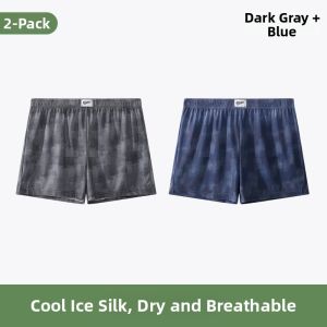 Yuzhaolin | Cool Sensation Ice Silk Big Size Men Underwear Boxer Shorts