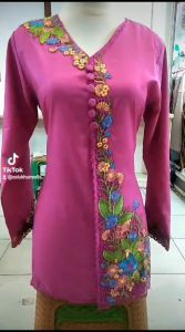 kebaya baju kurung bordir motif bunga warna/kebaya wanita modern/kebaya nasional