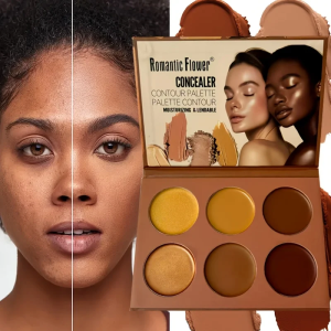 Bảng Phấn Che Khuyết Điểm 6 Màu Có Cả Dạng Lì Và Nhũ Độ Che Phủ Cao Hoàn Thiện Hoàn Hảo Chống Nước Kiềm Dầu