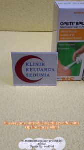 Smith & Nephew Opsite Spray 40ml Post-Op Waterproof Dressings Postop S&N 施樂輝噴霧膠布防水抗菌 66000679 66004979 66004980 86300301