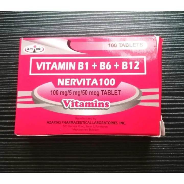 NERVITA / AMCOVIT-B / MYREVIT-B / FORTIS Vitamin B Complex 100Tablet ...