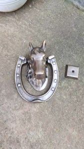 Ketukan Pintu Kuningan Antik Motif Kuda Tapel 1 Pcs