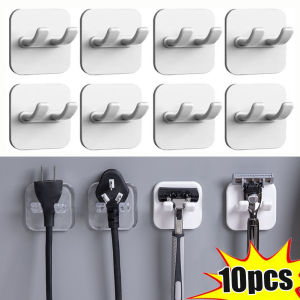 YESPERY ที่แขวนซ็อกเก็ตปลั๊กแบบ 1/5ชิ้นตะขอแขวนติดผนังสำหรับเก็บของในห้องครัว แบบไม่พันกันไฟเครื่องมือแขวนผนังที่แขวนแบบติดได้ในห้องน้ำ