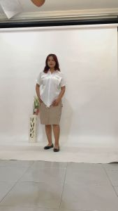 Atasan Wanita Blouse Kemeja Retro Crop Top Ikat Lengan Pendek Korean Style