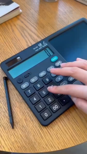 เครื่องคิดเลขกระดานเขียนด้วยลายมืออเนกประสงค์ 12Digit กระดานเขียน LCD เครื่องคิดเลขแสดงผลขนาดใหญ่สําหรับคณิตศาสตร์ การเงิน การบัญชี สํานักงานร่าง Memo นักเรียนร่าง