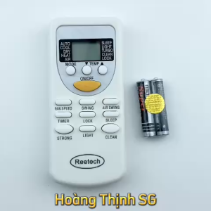 Điều khiển điều hòa Reetech Mã 02 ZH-JT-03 Remote máy lạnh Reetech - Tặng kèm pin - T&U Remote