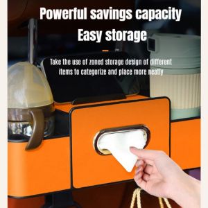 Car Seat Back Drawer Box Bag Car Multifunctional Storage Box Tissue Box Organizer Storage Bag Seat Back汽车座椅后背抽纸盒