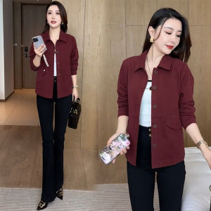 Fashionable Short Jacket Womens Loose Casual Versatile Spring Autumn New Style Small Size Young Looking Coat Top