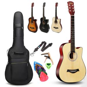 【Kawes】กีตาร์โปร่งอะคูสติก 38 นิ้ว รุ่น Kw389C • เสียงใสสวย เบสแน่น • แถมฟรี 5 ของแถม • เก็บเงินปลายทาง • ส่งฟรีเร็วพิเศษ! สำหรับมือใหม่