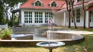 16cm น้ำพุพลังเเสงอาทิตย์ น้ำพุโซล่าเซลล์ ตกแต่งสวน รุ่นทรงกลม