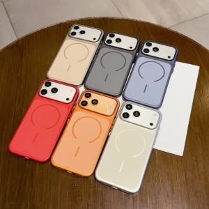 Ultra Thin Metallic Paint Hard PC For Magsafe Magnetic Case for iPhone 17 Air 16 15 14 13 12 Pro Max 11 Wireless Charging Cover
