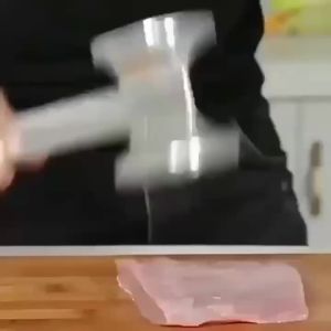 1 cái búa mềm thịt bằng thép không gỉ - Công cụ bếp nặng nề hai mặt với họa tiết kim cương cho món bít tết thịt bò ngon miệng - Thiết kế bền bỉ & an toàn thực phẩm công cụ nấu ăn Dụng cụ nhà bếp kiểu dáng đẹp Cấu trúc thép không gỉ