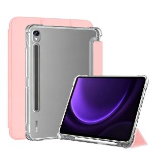 Ốp Lưng Trong Suốt Mờ Cho Samsung Galaxy Tab S9 S10 S8 A11 A9 Plus 11 Kèm Giá Đỡ Bút S Pen - Ốp Da Thông Minh Chống Sốc Cho Máy Tính Bảng 10.9 11 Inch