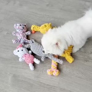 1pcs Bite Resistant Pet Dog Chew Toys for Small Dogs Cleaning Teeth Puppy Dog Rope Knot Ball Toy Playing Animals Dogs Toys Pets