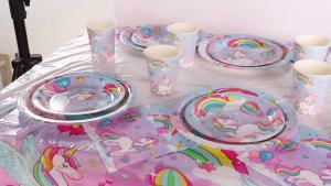 Rainbow Unicorn Party Supplies Unicorn Decoration Paper Plate Cup gift bag cake topper for Baby Shower girl Birthday parry decor