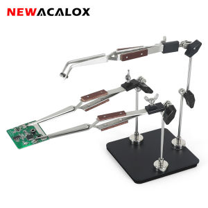 แหนบแม่เหล็ก NEWACALOX สำหรับงานบัดกรี แบบมีที่จับ PCB พร้อมระบบล็อคไขว้ สำหรับงานเชื่อม/บัดกรีเครื่องประดับ (แบบตรง + แบบโค้ง)