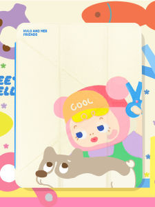 PAPAPA Manufacturing Bureau Kulo Hand-Drawn Graffiti Y-Fold Shiny Back Triple Fold iPad2025 Protective Case New Apple iPad11 pro 11 Inch