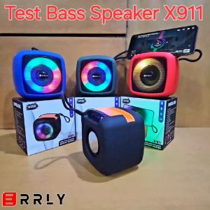 Speaker Bluetooth Wireless X911 Lampu Led RGB MegaBass With Stand HP Support TWS 2in1 Bisa Memory / USB