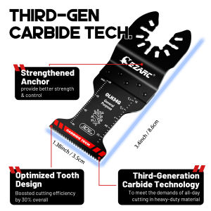EZARC Carbide Oscillating Saw Blades General Purpose Quick Release for Metal Nails Wood Plaster Drywall PVC Multitool Blades