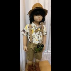 Jungle Safari Theme Khaki Polo Birthday Party Outfit Zoobic Safari Explorer Zookeeper Terno Suspender Hat Shoes Socks Binocular