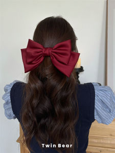 กิ๊บติดผมผ้าซาตินขนาดใหญ่สีสันสดใส 8 สี กิ๊บติดผมสไตล์เจ้าหญิงหลวมๆ สำหรับตกแต่งผมด้านหลังศีรษะ