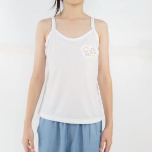 เสื้อกล้ามเด็กหญิงเสื้อซับในเด็กหญิง ปักการ์ตูนน่ารักสดใสสมวัย แบบยาว ราคาคุ้มค่าสุดๆ