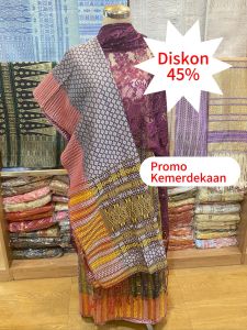 Tumtuman tanpa sambung b100 songket set selendang kain tenun adem lembut