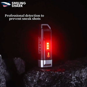 SMILING SHARK TIP160 LED Mini Flashlight 4Mode Red White Light Keychain Light Type-c Rechargeable Small Torch Light Waterproof Travel Essential