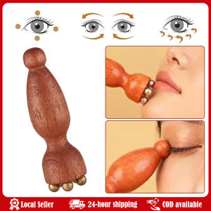 Mini Lotus Seedpod Brass Bead Wood Facial Gua Sha Eye Facial Point Massager Relaxatiow Meridians Acupoint Massage Tool Facial massager tool Lotus Seedpod Shape Massager Sandalwood Face Eye Massage Tools Gua Sha Face Skin Care Massage Sticks