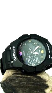 CARDIFF DT 2302 Jam Tangan Pria Dual Time Water Resist