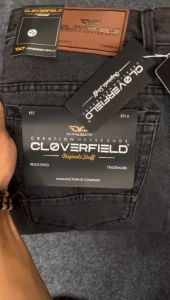 CLOVERFIELD - Celana Jeans Pria Reguler Fit Hitam Pekat