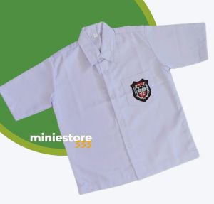 Baju putih SD lengan panjang Seragam sekolah terbaik.kain oxford